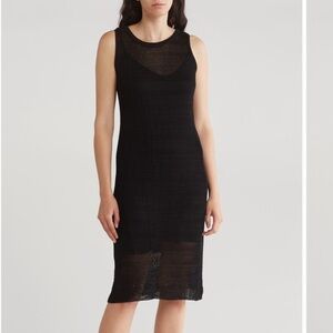 StitchDrop crotchet midi dress in black NWT size small
